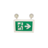 LED Running Man Exit Sign with Combo Heads, Internal Battery May Power Up to 144W of Remote Heads at 24VDC, 120 / 347V, Battery Back Up > 120 Min, Remote Capable