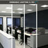 Applications of dimmable 2x2 LED panel light designed for commercial space on T-bar ceiling.  LED panel light for offices in Edmonton, Vancouver, and Calgary. 