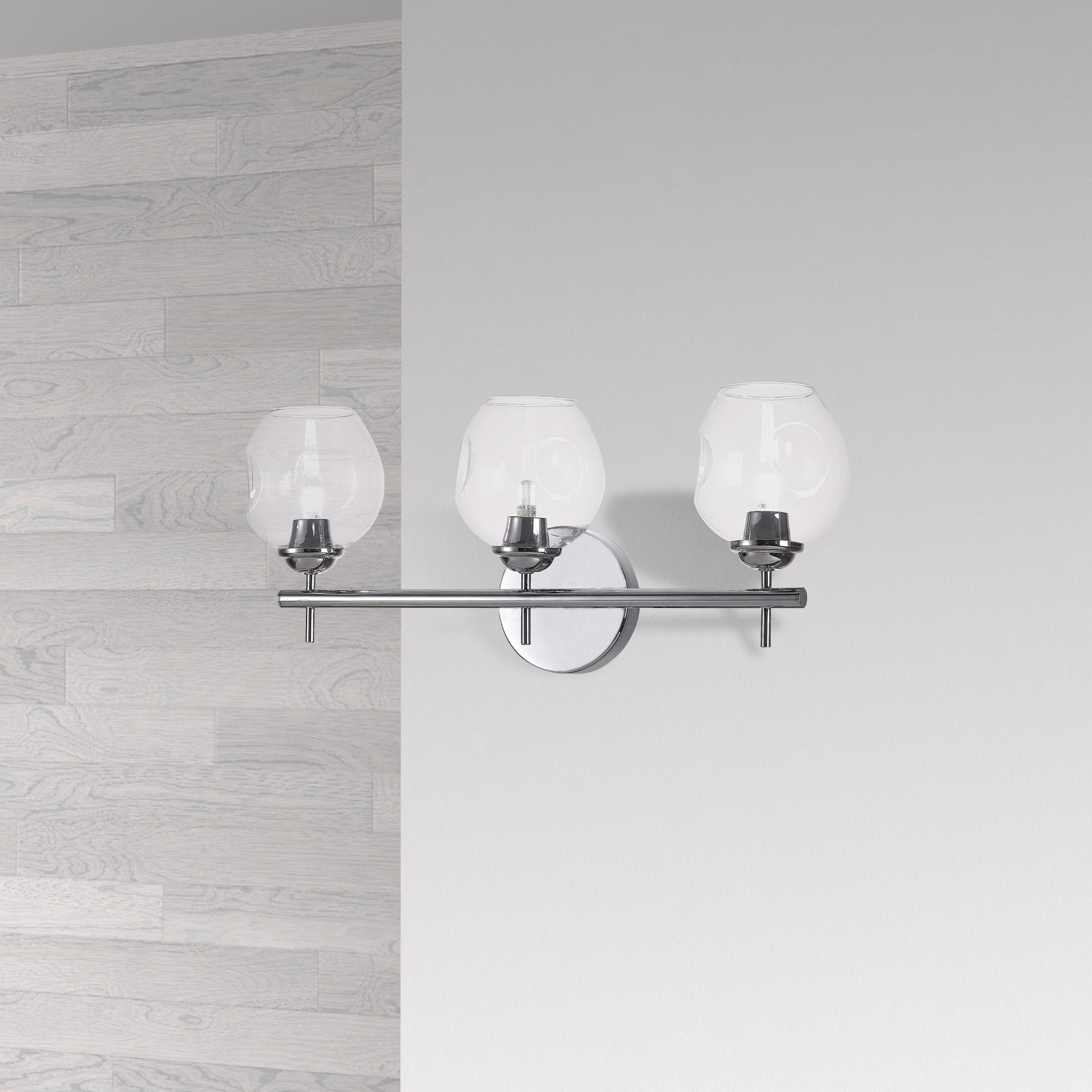 Dainolite Dainolite Abii Vanity Light with Clear Glass | Ambient - Polished Chrome - Bath Vanity - Canada