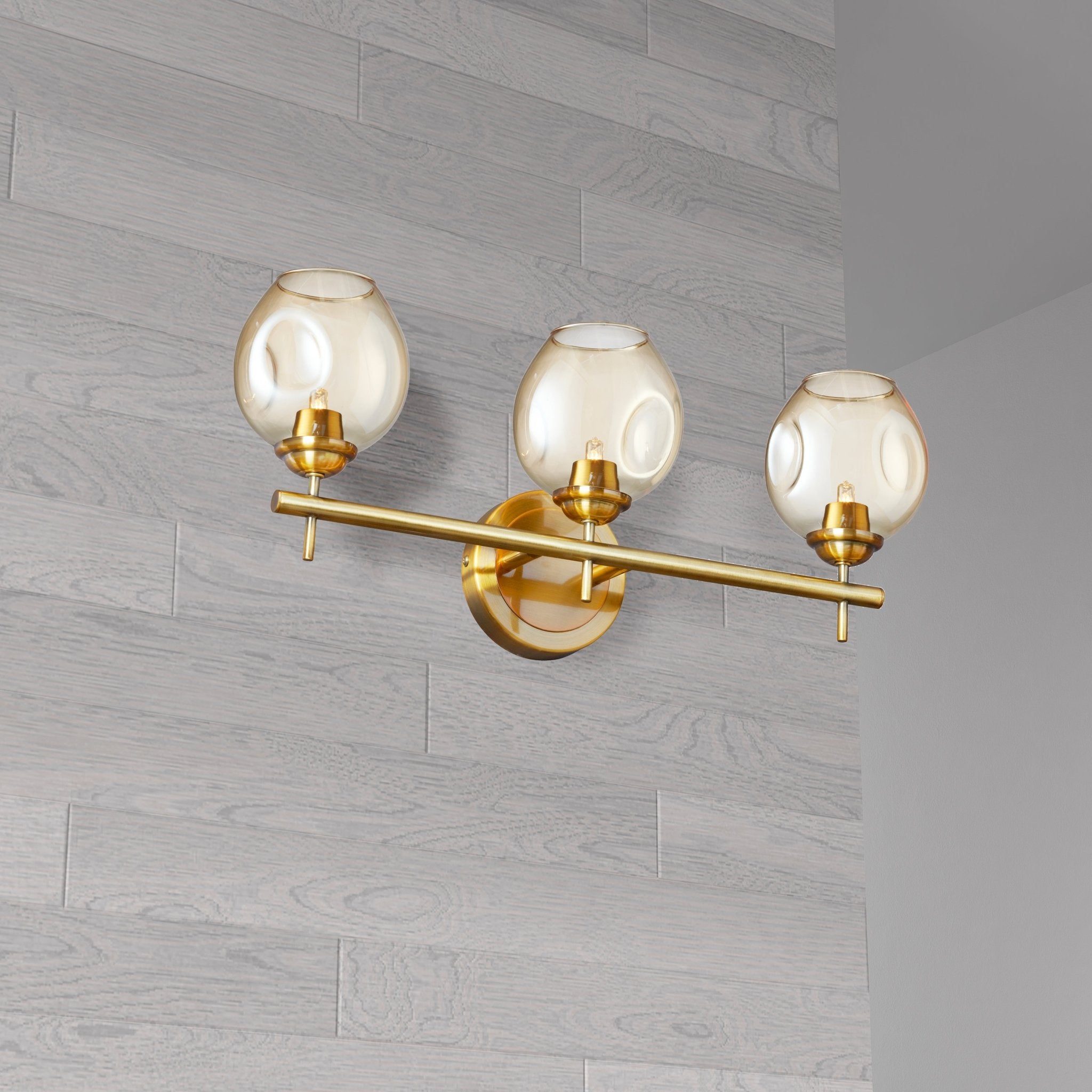 Dainolite Dainolite Abii Vanity Light with Champagne Glass | Ambient - Vintage Bronze - Bath Vanity - Canada