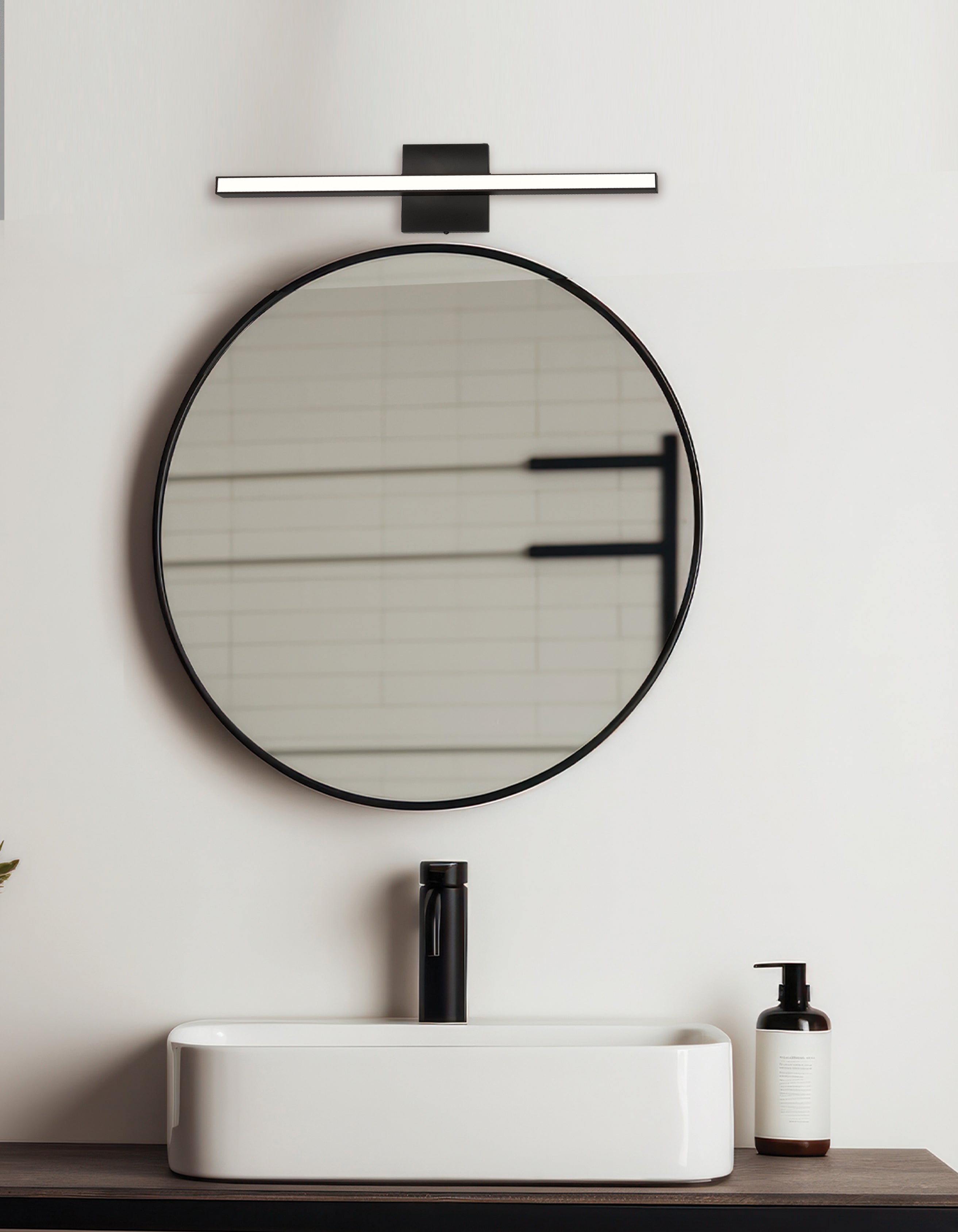 Dainolite Alexander Vanity Light 18W w/ Frosted Acrylic Diffuser | Ambient - Matte Black 2