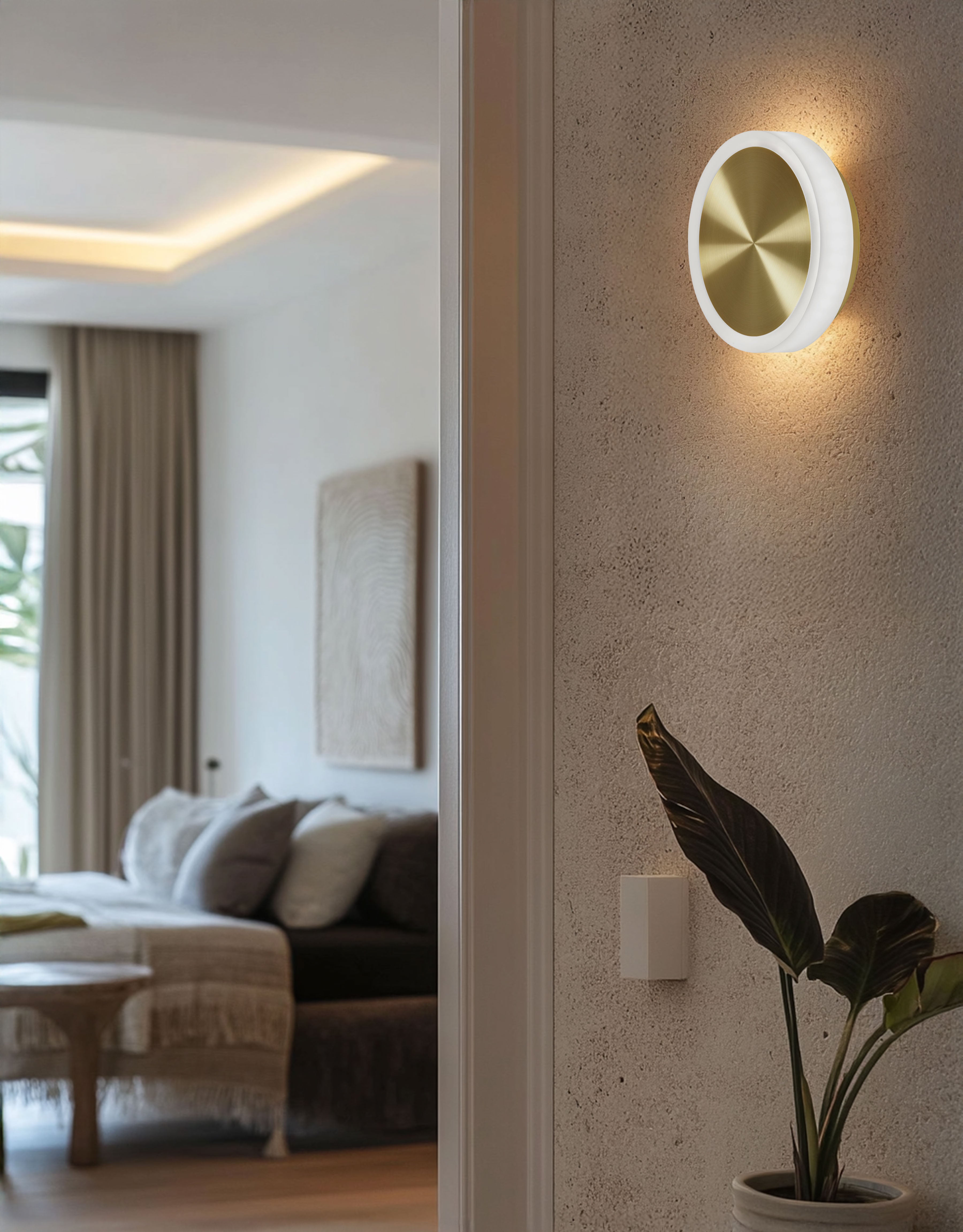 Dainolite Topaz 6" Integrated LED Wall Sconce | Ambient - Aged Brass 2