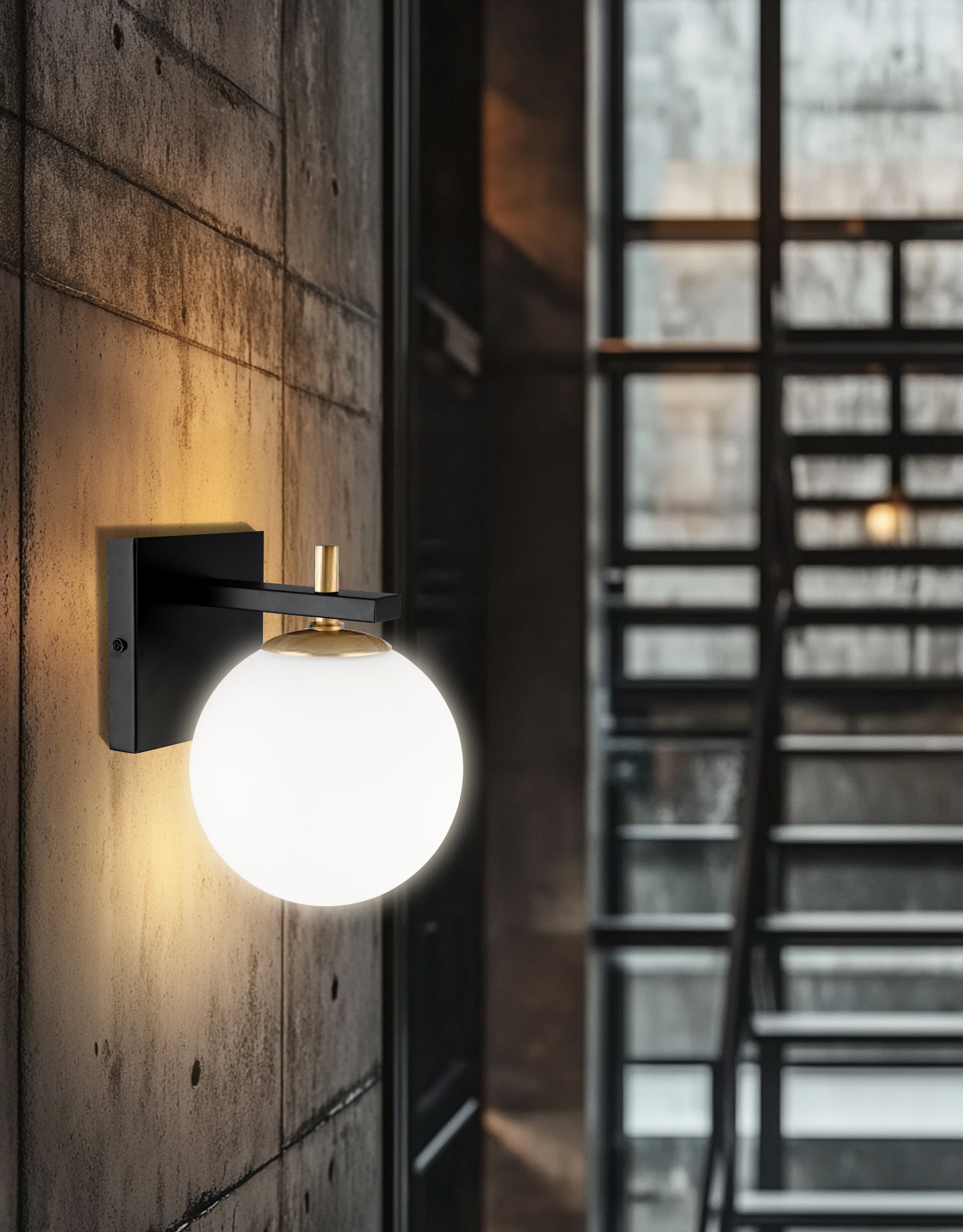 Dainolite Vivaldi 8" Wall Sconce | Down Light - Matte Black & Aged Brass 2