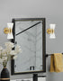 Dainolite Vienna 11.5" 2-Light Wall Sconce with Clear Ribbed Glass | Up/Down - Aged Brass