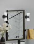 Dainolite Vienna 11.5" 2-Light Wall Sconce with Clear Ribbed Glass | Up/Down - Matte Black 2