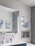 Dainolite Vienna 11.5" 2-Light Wall Sconce with Clear Ribbed Glass | Up/Down - Polished Chrome 2