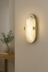 Dainolite Willmina 12" LED Wall Sconce with Alabaster Glass | Front - Aged Brass 2